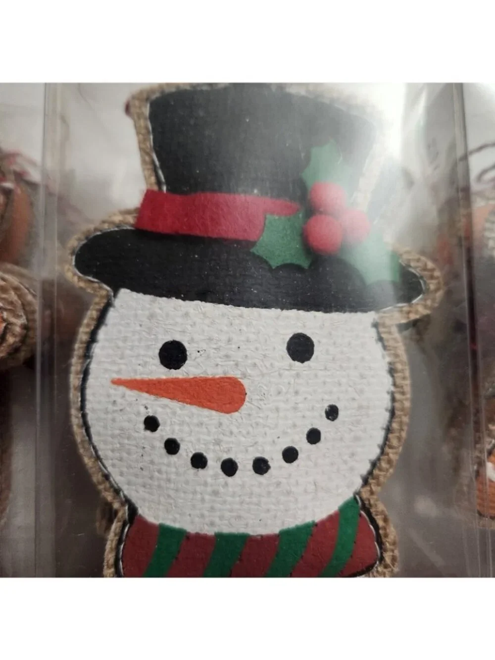 Holiday Time Nutcracker Snowman Canvas Gingerbread Ornaments 20 Pieces